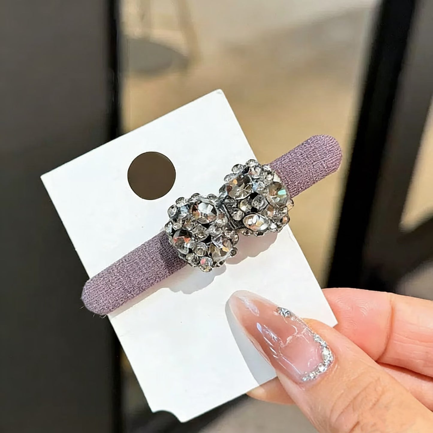Purple Czech Diamond Hair Clip | Alloy Rhinestone Barrette | Sparkly Regal Bridal Hairpin | Royal Luxury Gift for Women