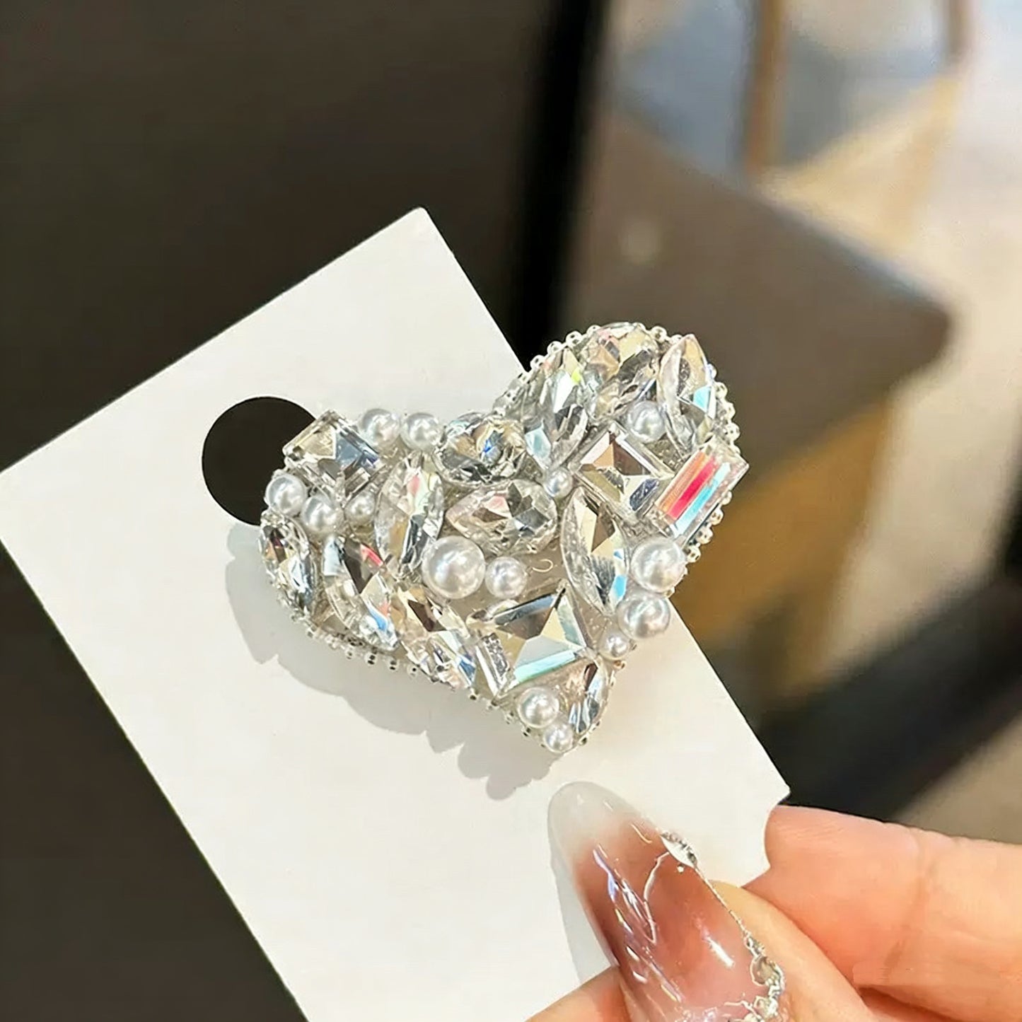 Sparkling Czech Diamond Hair Clip | Alloy Rhinestone Barrette | Brilliant Shine Wedding Bridal Hairpin | Luxury Gift for Women