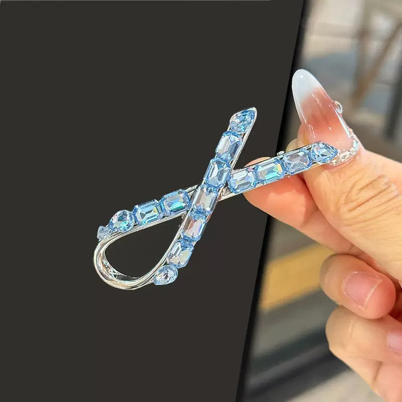 Sparkling Czech Diamond Hair Clip | Alloy Rhinestone Barrette | Brilliant Shine Bridal Hairpin | Luxury Gift for Women