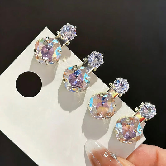 Sparkling Czech Diamond Hair Clip | Alloy Rhinestone Barrette | Brilliant Shine Bridal Hairpin | Luxury Gift for Women