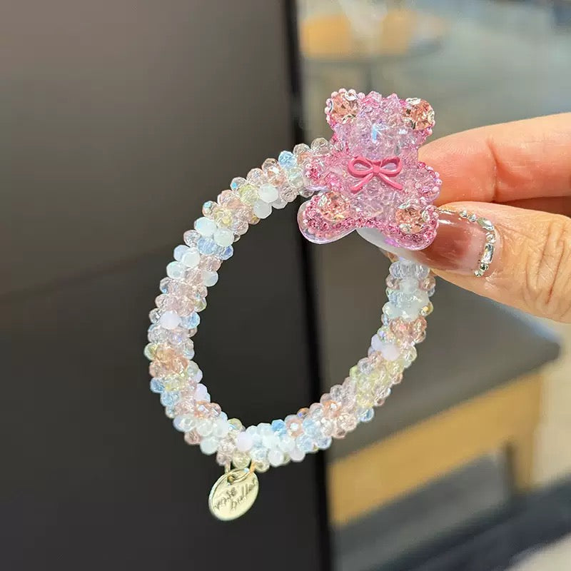 Pink Czech Diamond Hair Clip | Alloy Rhinestone Barrette | Sparkly Romantic Bridal Hairpin | Sweet Luxury Gift for Women