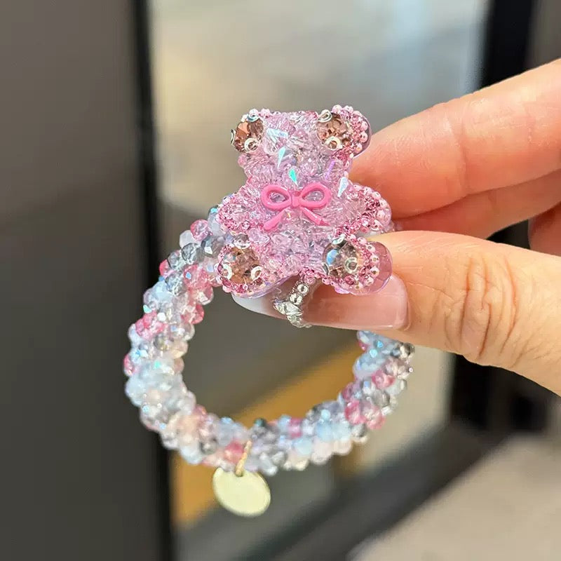 Pink Czech Diamond Hair Clip | Alloy Rhinestone Barrette | Sparkly Romantic Bridal Hairpin | Sweet Luxury Gift for Women