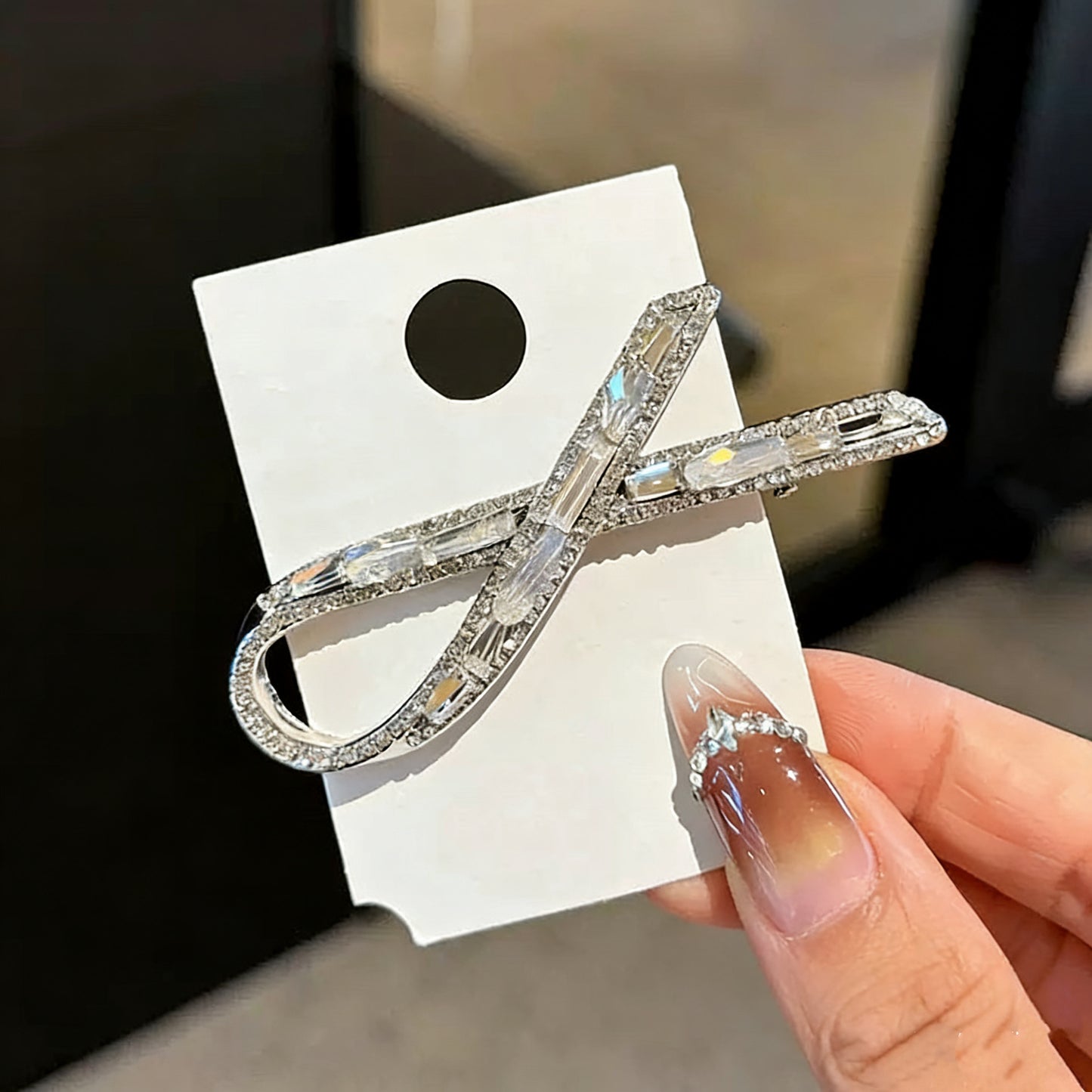 Sparkling Czech Diamond Hair Clip | Alloy Rhinestone Barrette | Brilliant Shine Bridal Hairpin | Luxury Gift for Women