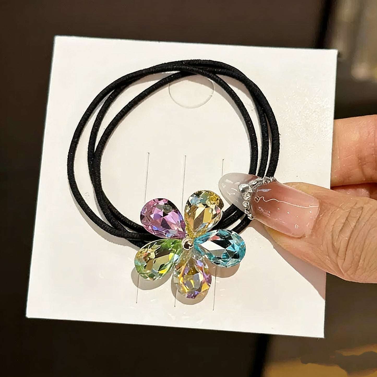 Flower Czech Diamond Hair Clip | Alloy Rhinestone Barrette | Sparkly Blooming Bridal Hairpin | Elegant Luxury Gift for Women